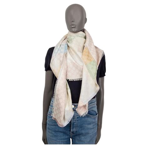 gucci pastel scarf|Pastel GG Jacquard Shawl .